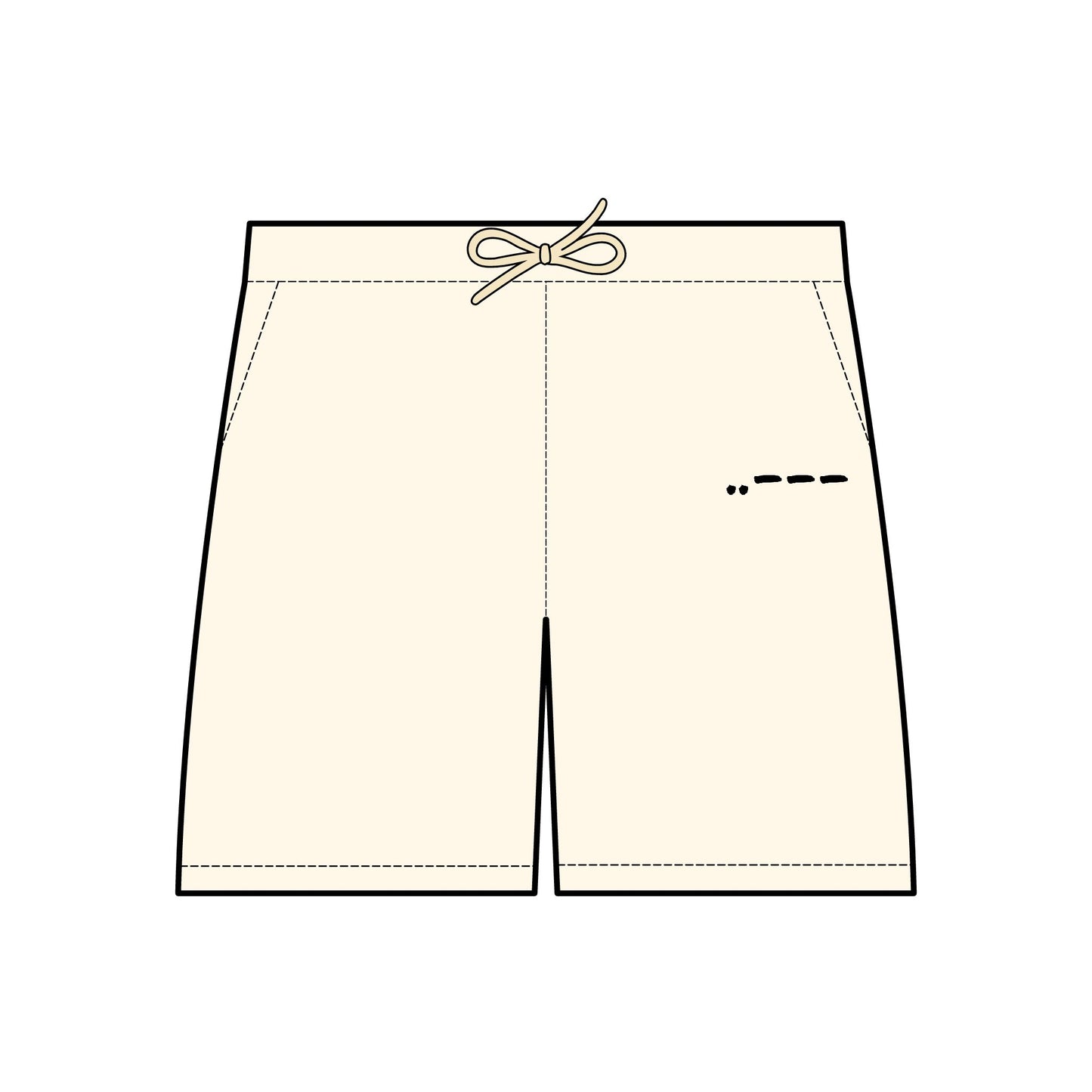 "Morse Kode" Fleece Sweat Shorts