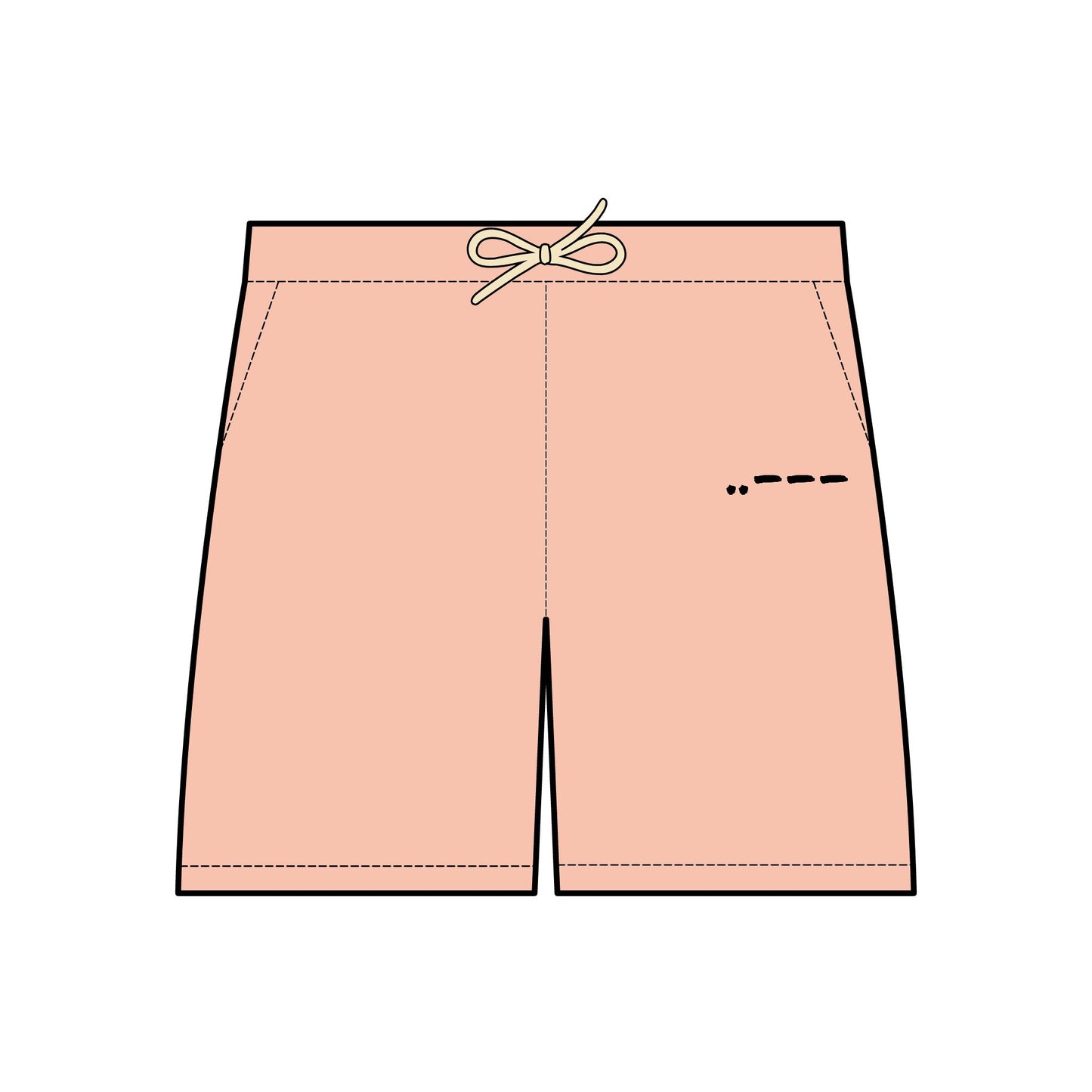 "Morse Kode" Fleece Sweat Shorts