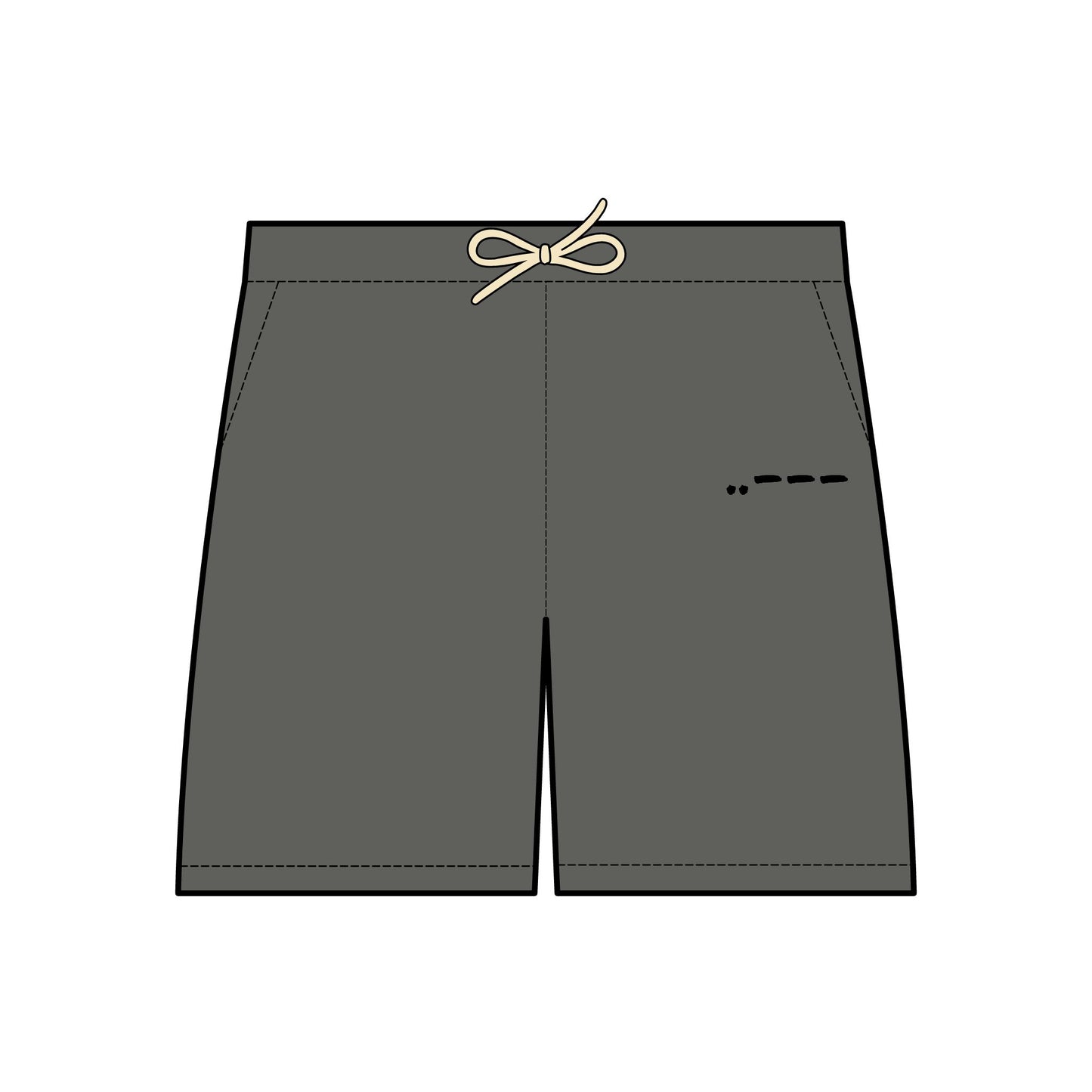 "Morse Kode" Fleece Sweat Shorts