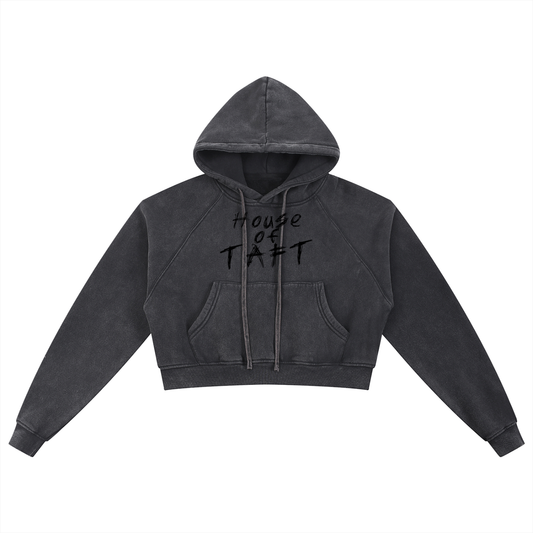 Big Logo - Slightly off Centered Cropped Hoodie